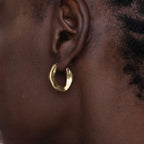 Wobbly Molten Hoop Earrings