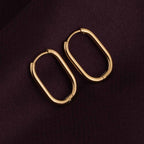 Plain Oval Hoop Earrings