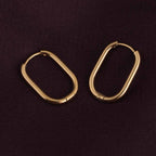 Plain Oval Hoop Earrings