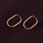 Plain Oval Hoop Earrings