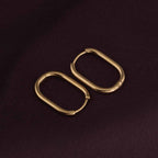 Plain Oval Hoop Earrings