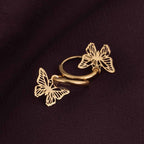 Sylvia Butterfly Hoop Drop Earrings