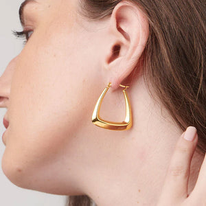 Triangle Shape Hoop Earrings