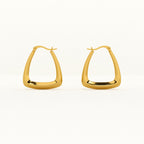 Triangle Shape Hoop Earrings