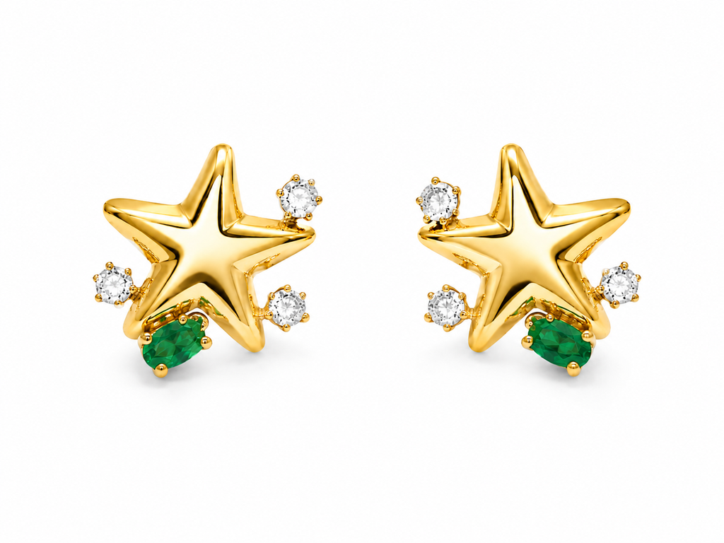 Emerald Starlight Studs