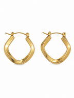 Sculpted Wave Hoops