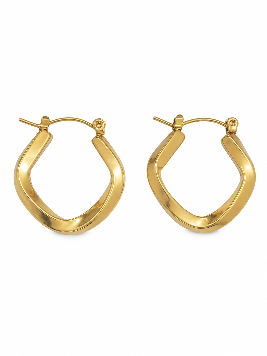Sculpted Wave Hoops